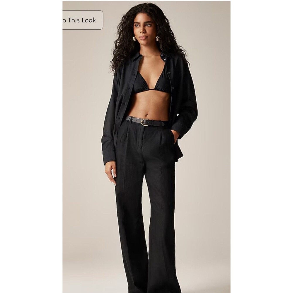 Classic Black Women's Linen Trousers